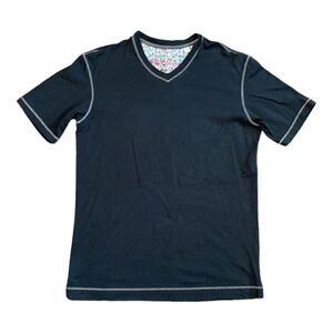 Robert Graham mens black V-neck t-shirt size S